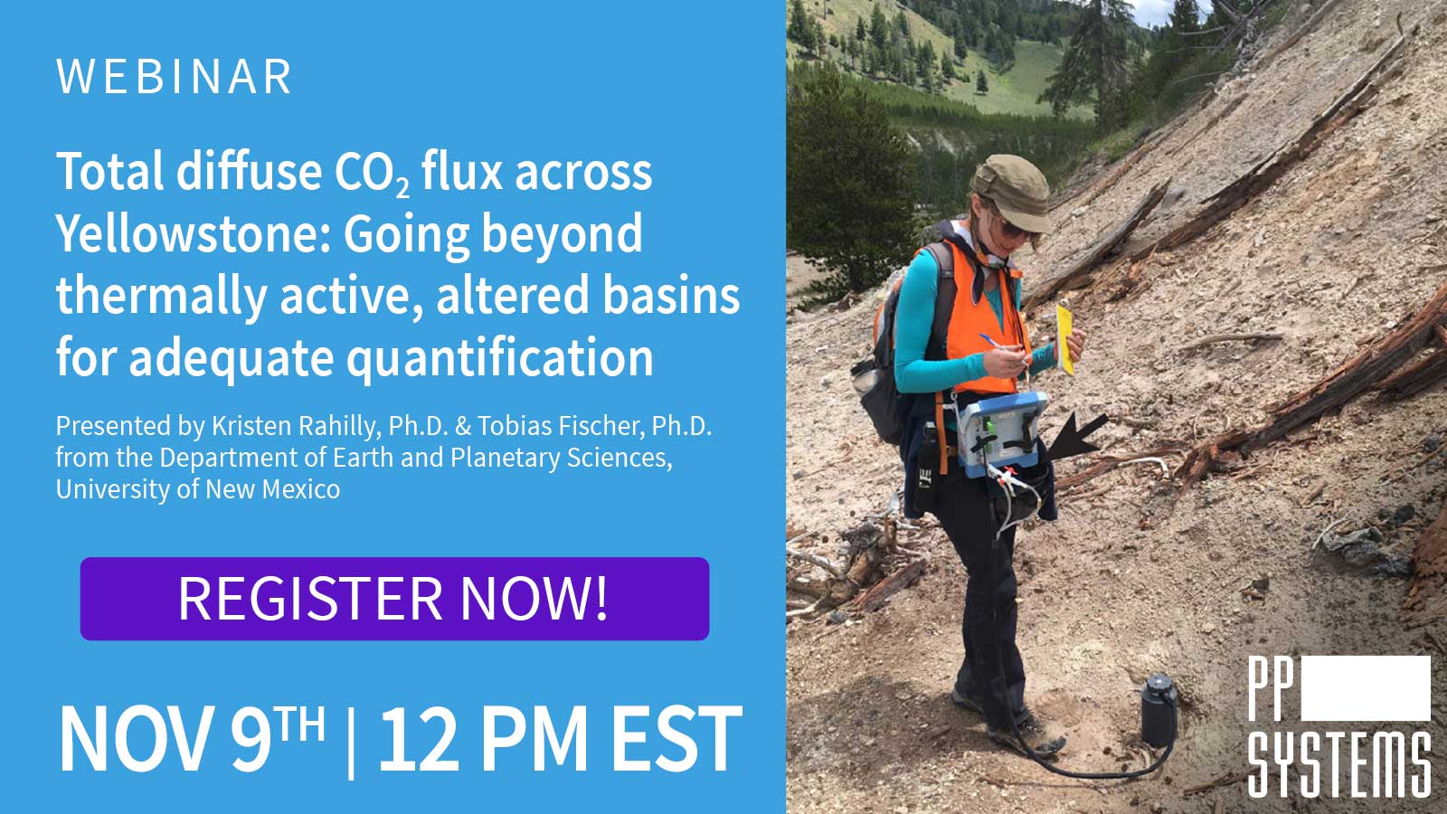 total diffuse co2 flux across yellowstone