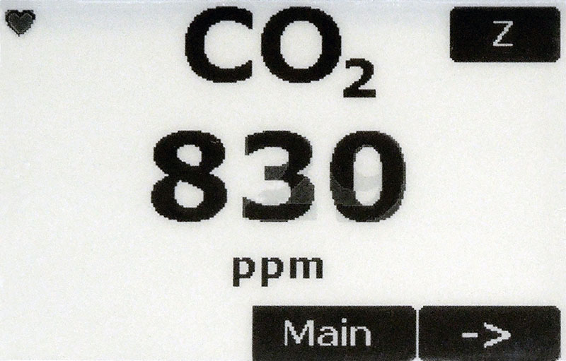 WMA5 Main CO2 display